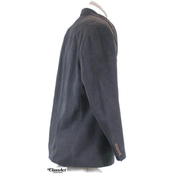 Chaps By Ralph Lauren Blazer Black Suede 2 Button Sport Coat Men's 44S - Picture 5 of 9